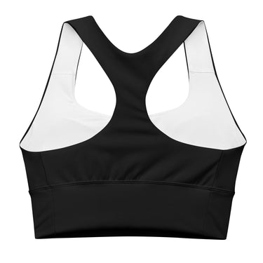 Back view of A HUMAN™ black sports bra.